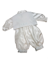 Load image into Gallery viewer, Boys white/blue christening outfit