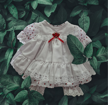 Load image into Gallery viewer, Handmade Baby frilly dress & bloomers
