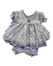 Load image into Gallery viewer, Handmade Frilly baby dress & bloomers - lilac