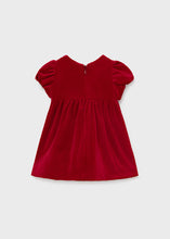 Load image into Gallery viewer, Velvet baby dress & bonnet
