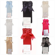 Load image into Gallery viewer, Spanish Knee high socks with double bow