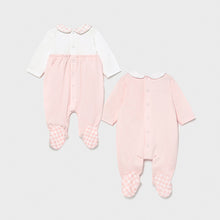 Load image into Gallery viewer, Baby girl pink 2 pack babygrows