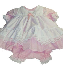 Load image into Gallery viewer, Handmade Frilly baby dress, apron & bloomers.
