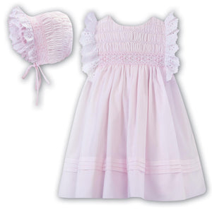Sarah Louise Pink Dress & Bonnet