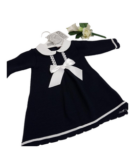 Knitted Dorothy dress -navy