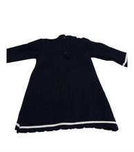 Load image into Gallery viewer, Knitted Dorothy dress -navy
