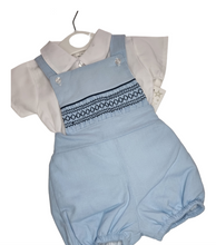Load image into Gallery viewer, Blue/white baby outfit
