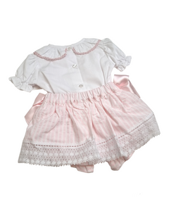 Pink baby girl 2 piece outfit
