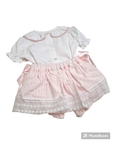 Pink baby girl 2 piece outfit