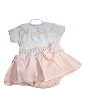 Load image into Gallery viewer, Maya Pink/white baby girls outfit
