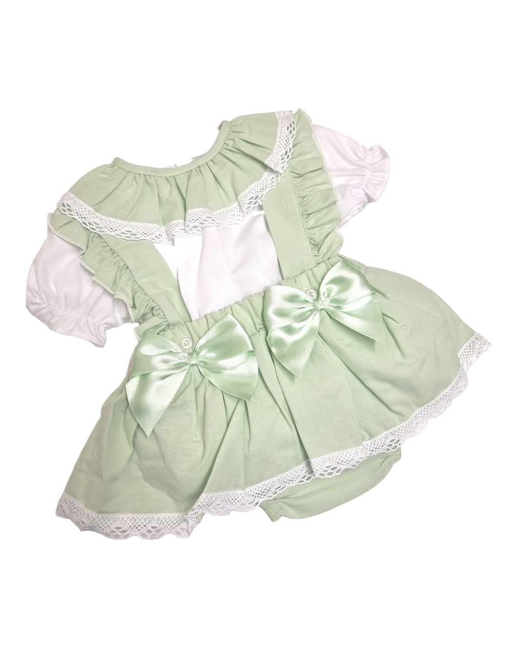 Mint bow baby outfit  2 year