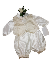 Load image into Gallery viewer, Boys ivory/gold ceremonial suit
