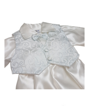 Load image into Gallery viewer, Boys white/blue christening outfit
