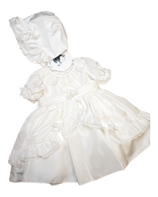 Load image into Gallery viewer, Christening dress &amp; bonnet
