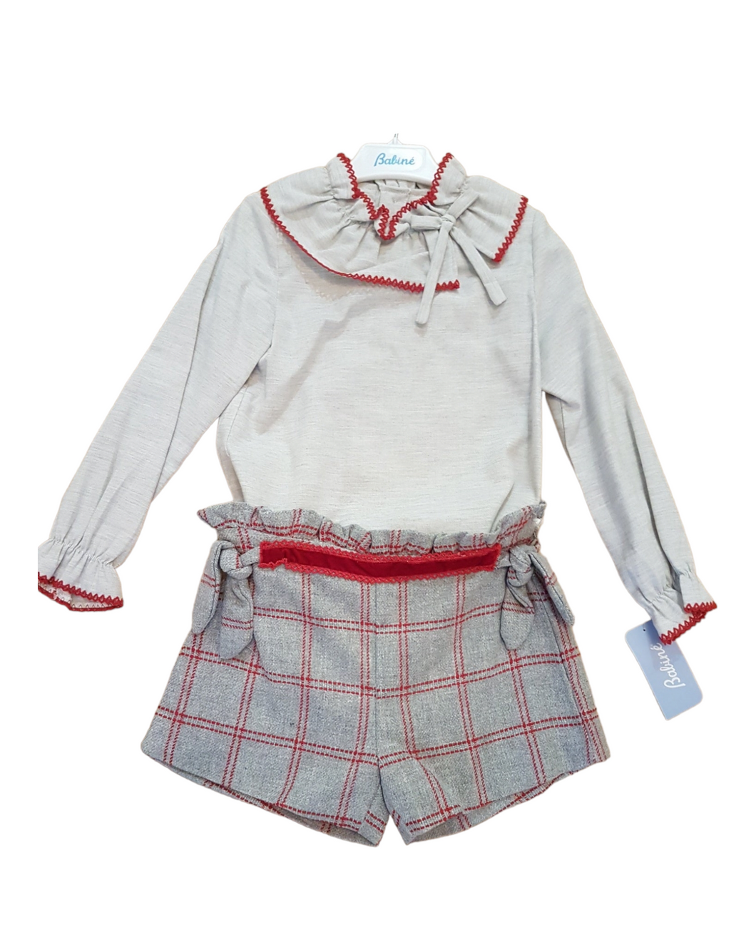 Babiné grey & red set for girls