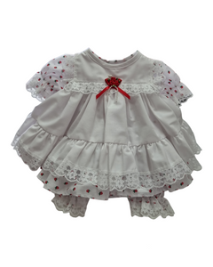Handmade Baby frilly dress & bloomers