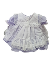 Load image into Gallery viewer, Handmade Frilly baby dress &amp; bloomers - lilac
