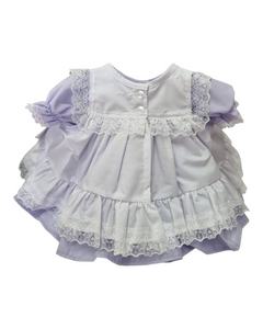 Handmade Frilly baby dress & bloomers - lilac