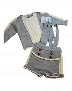 Rahigo knitted set - grey
