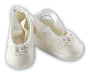 Ivory christening shoes 4434