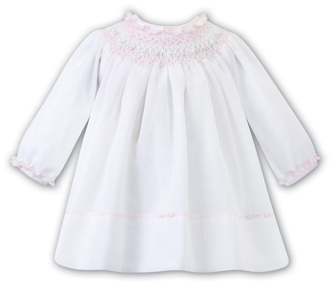white/pink baby dress 012448