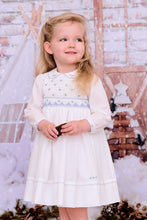Load image into Gallery viewer, Ivory/pink Girls smock dress
