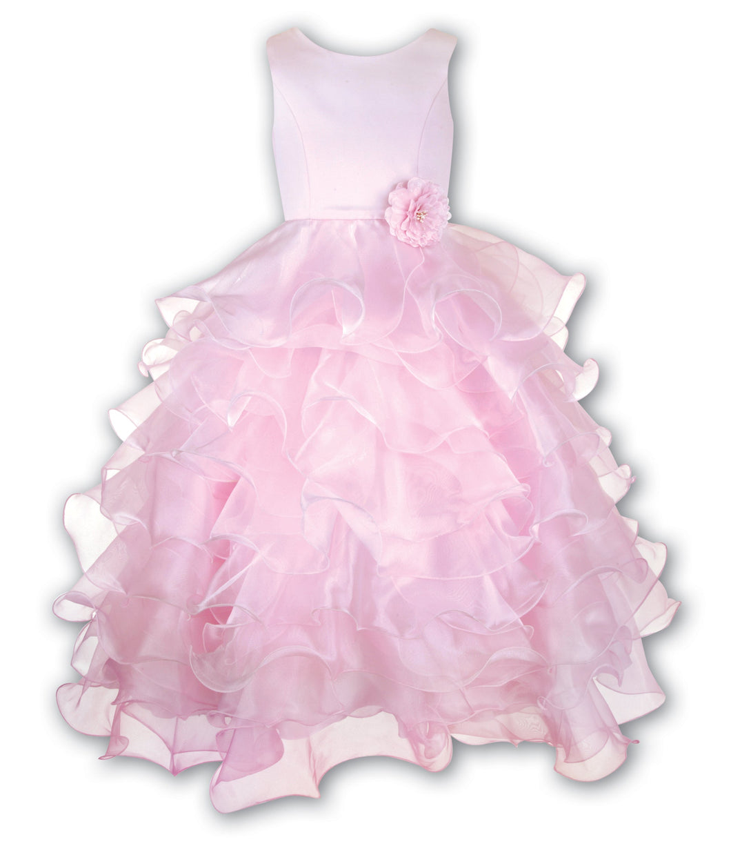 Flowergirl/bridesmaid ruffle Pink dress