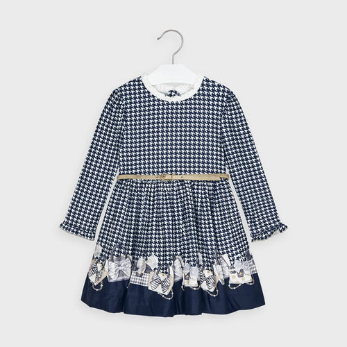 Mayoral girls navy dress 4693