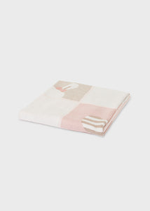 ECOFRIENDS Pink Jaquard baby blanket
