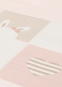 ECOFRIENDS Pink Jaquard baby blanket