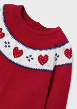 Load image into Gallery viewer, Red knit baby dress &amp; hat
