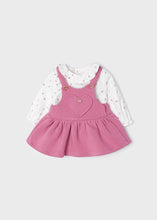 Load image into Gallery viewer, 2 piece baby pinafore dress &amp; blouse
