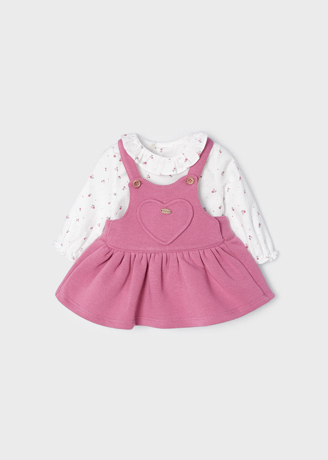2 piece baby pinafore dress & blouse