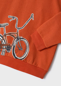 Orange Sweater Top - bike