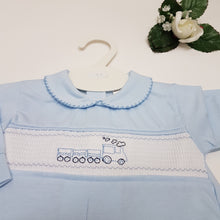 Load image into Gallery viewer, Train cotton babygrow
