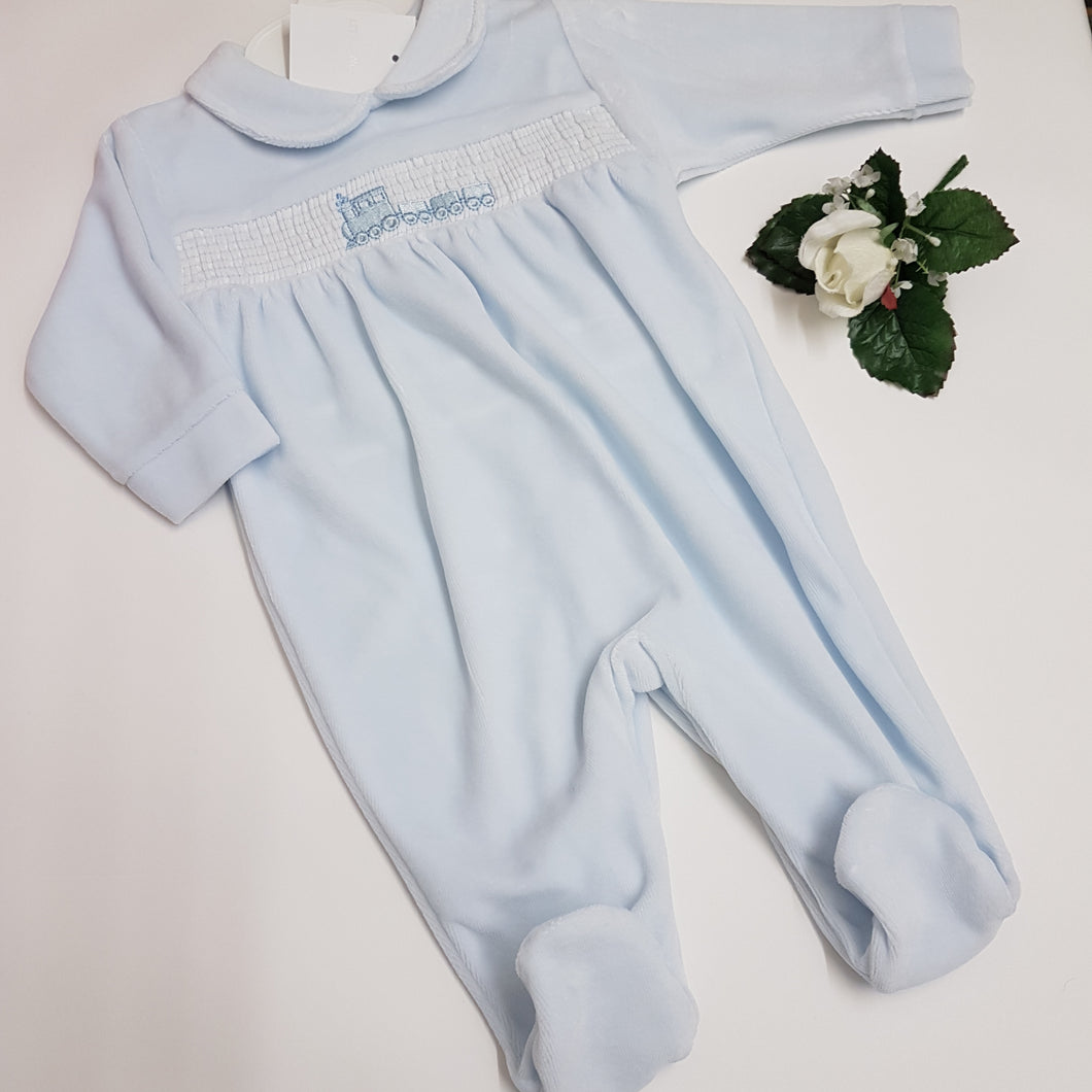 Velour train Babygrow