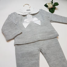 Load image into Gallery viewer, Grey Knitted baby set
