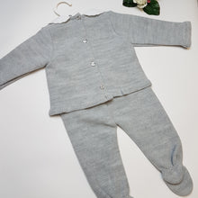 Load image into Gallery viewer, Grey Knitted baby set
