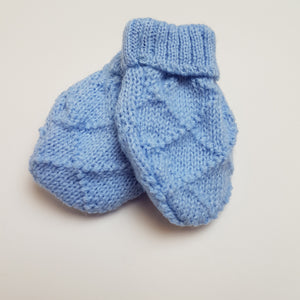 Baby blue mittens