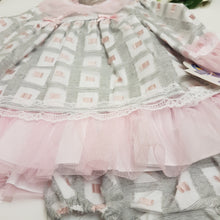 Load image into Gallery viewer, Spanish baby dress, knicker &amp; bonnet set - 6 month

