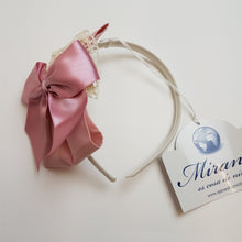 Load image into Gallery viewer, Miranda pink/cream hairband
