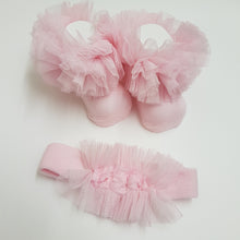 Load image into Gallery viewer, Baby tutu socks &amp; headband
