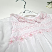 Load image into Gallery viewer, Sarah Louise white/pink baby  dress
