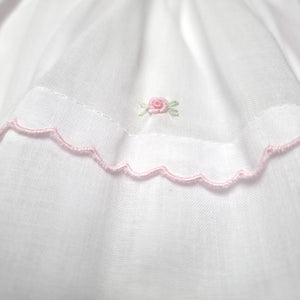 Sarah Louise white/pink baby  dress