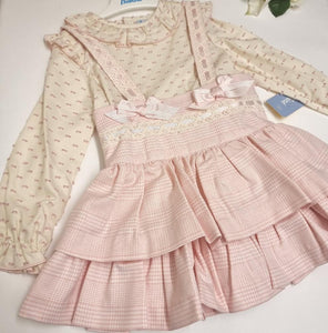 Babiné Pink/cream girls Skirt & top