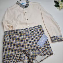 Load image into Gallery viewer, Babiné boys navy/yellow outfit
