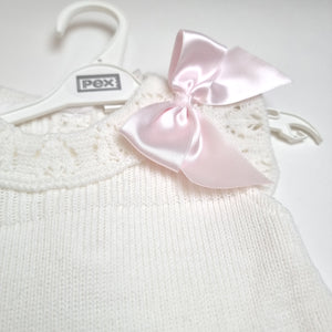 Knitted baby dress - Bow