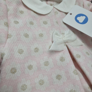 Jacquard pink baby dress