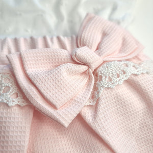 Maya Pink/white baby girls outfit