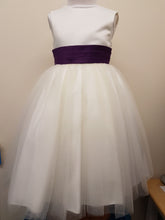 Load image into Gallery viewer, Purple sash occasion dress 2 year
